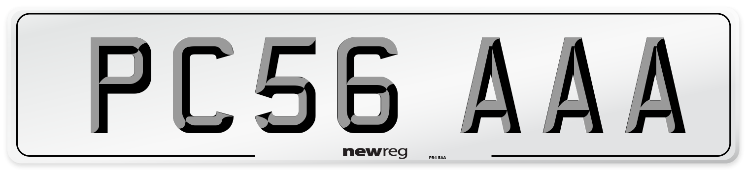 PC56 AAA Number Plate from New Reg